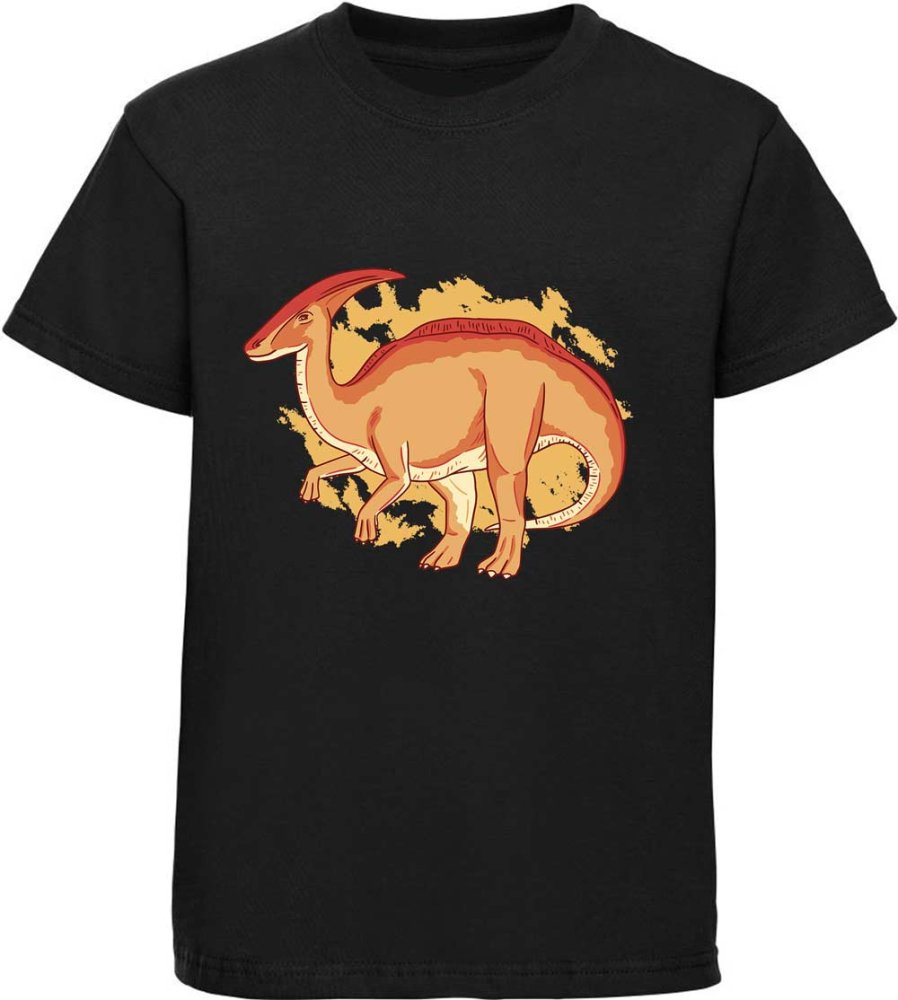 Bedrucktes Kinder T-Shirt mit Parasaurolophus